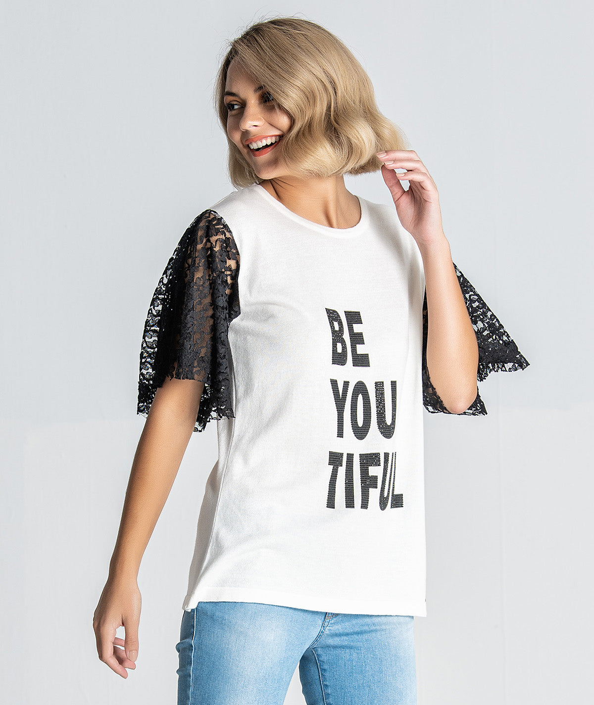 Camisola com manga em renda 1928