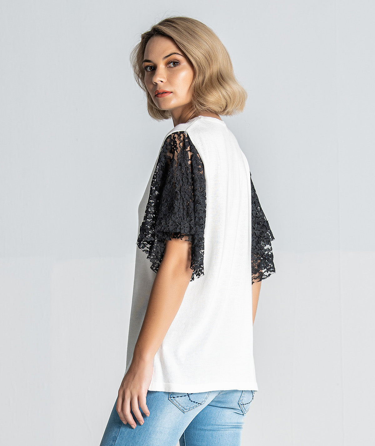 Camisola com manga em renda 1928