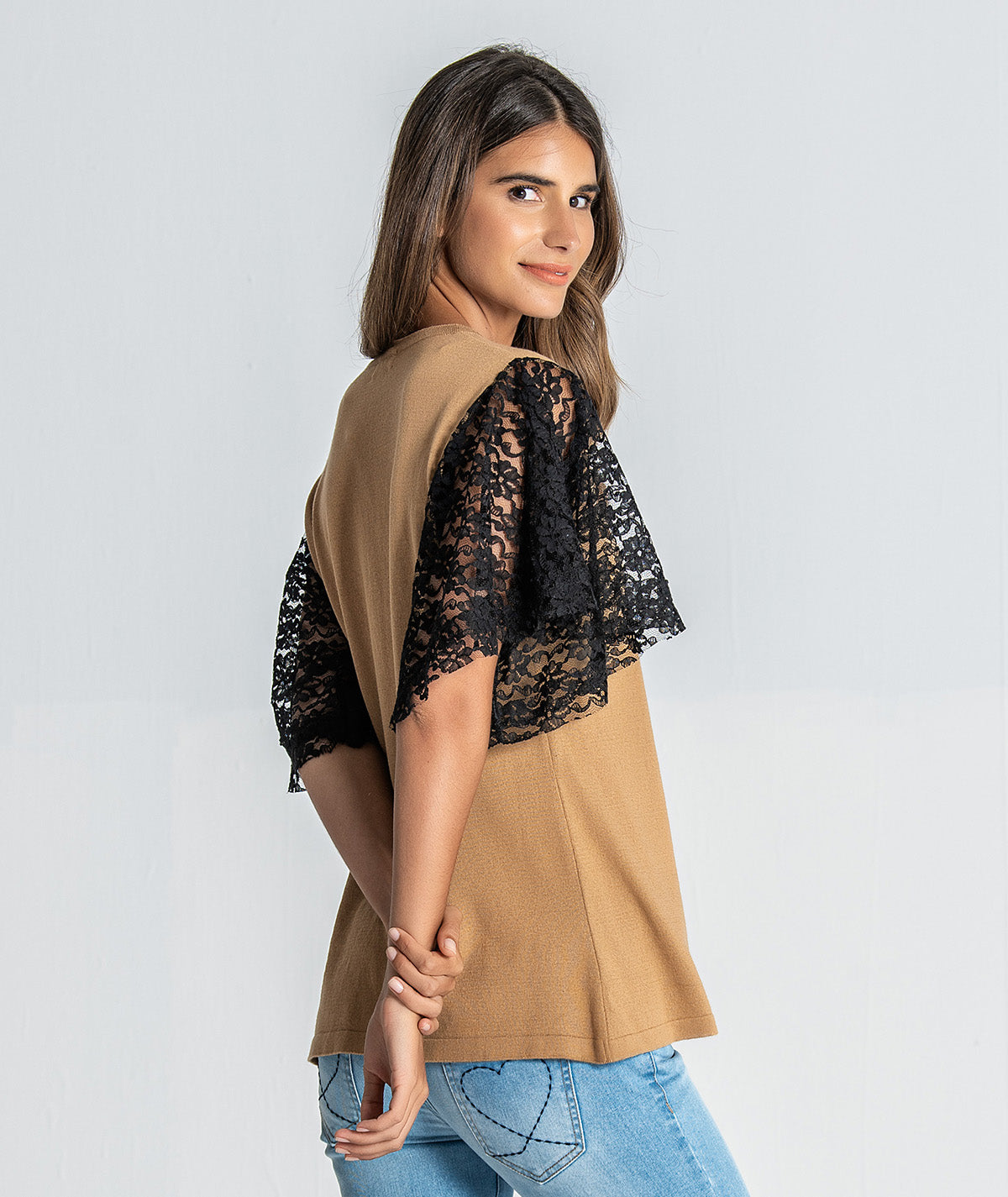 Camisola com manga em renda 1928