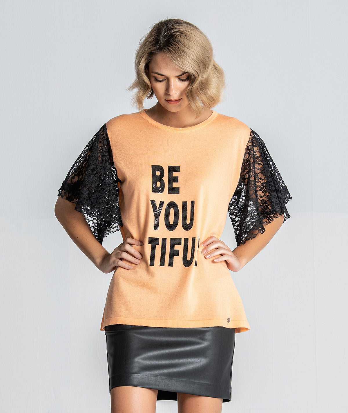 Camisola com manga em renda 1928