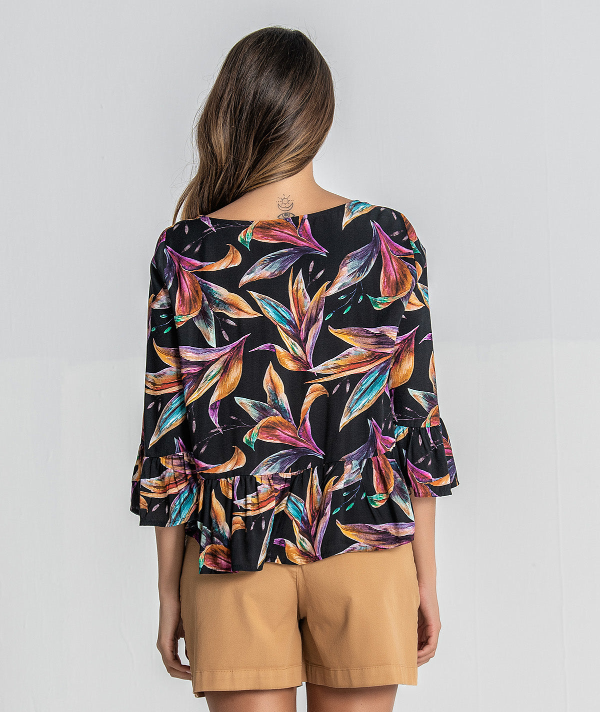 Blusa com folhos 2854