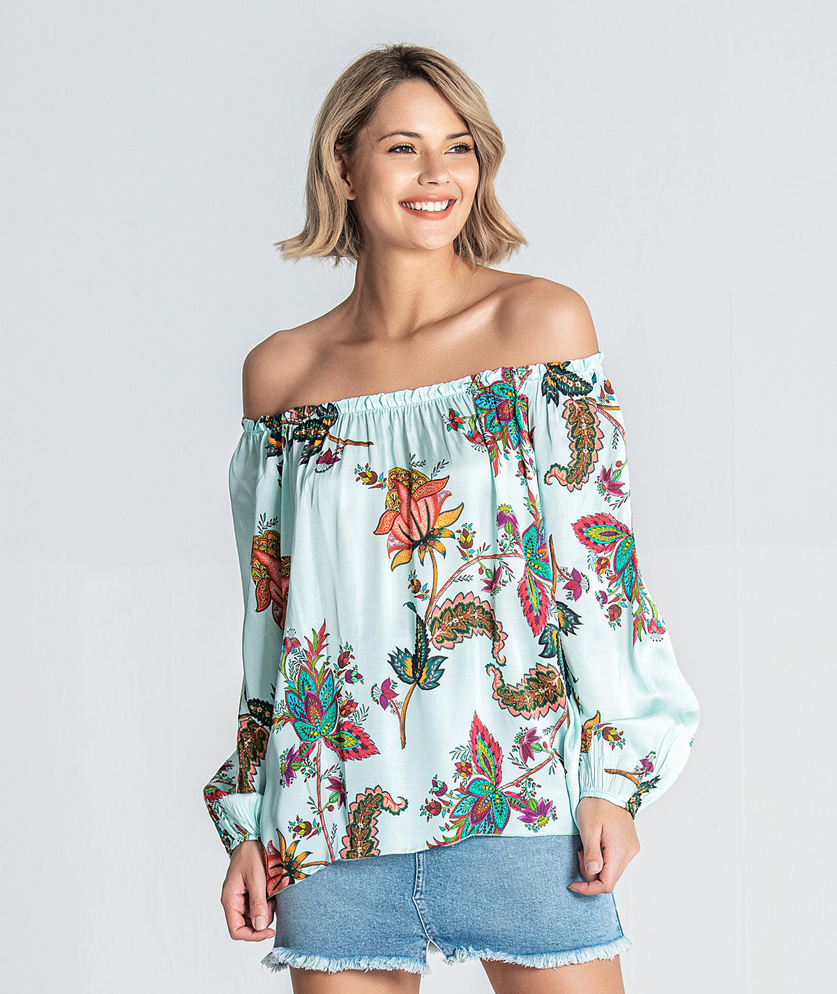 Blusa manga comprida com motivos 2868
