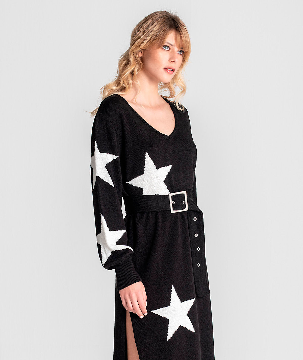 Vestido estrelas com cinto 3178