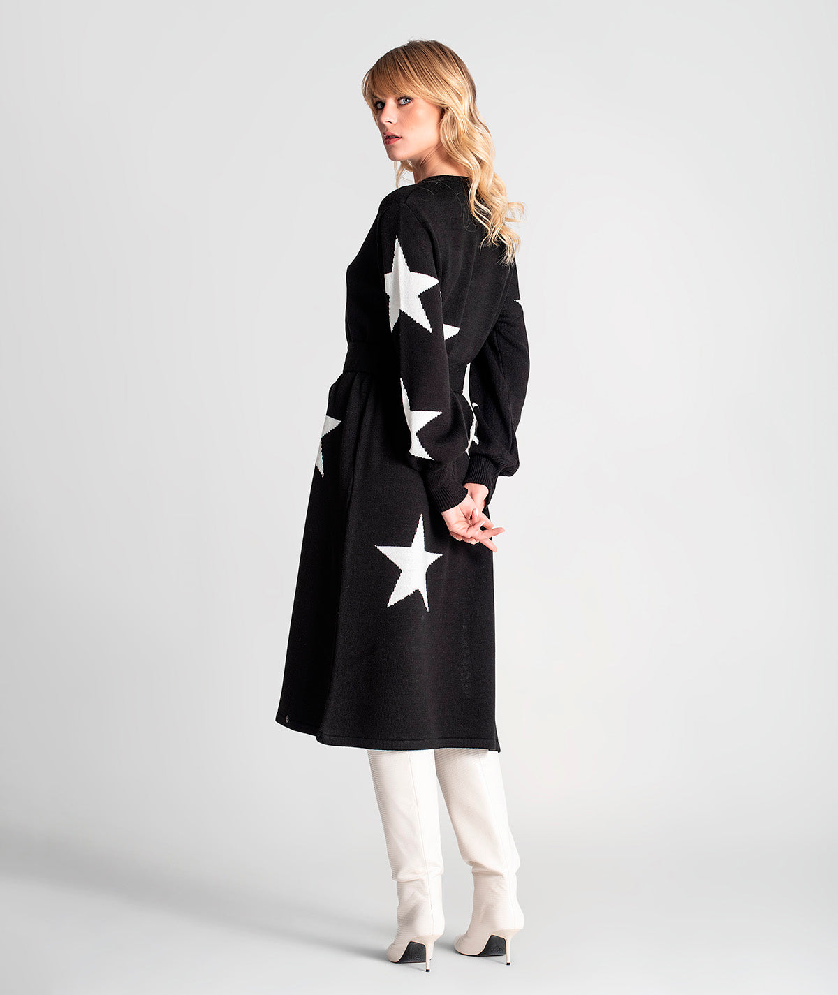 Vestido estrelas com cinto 3178