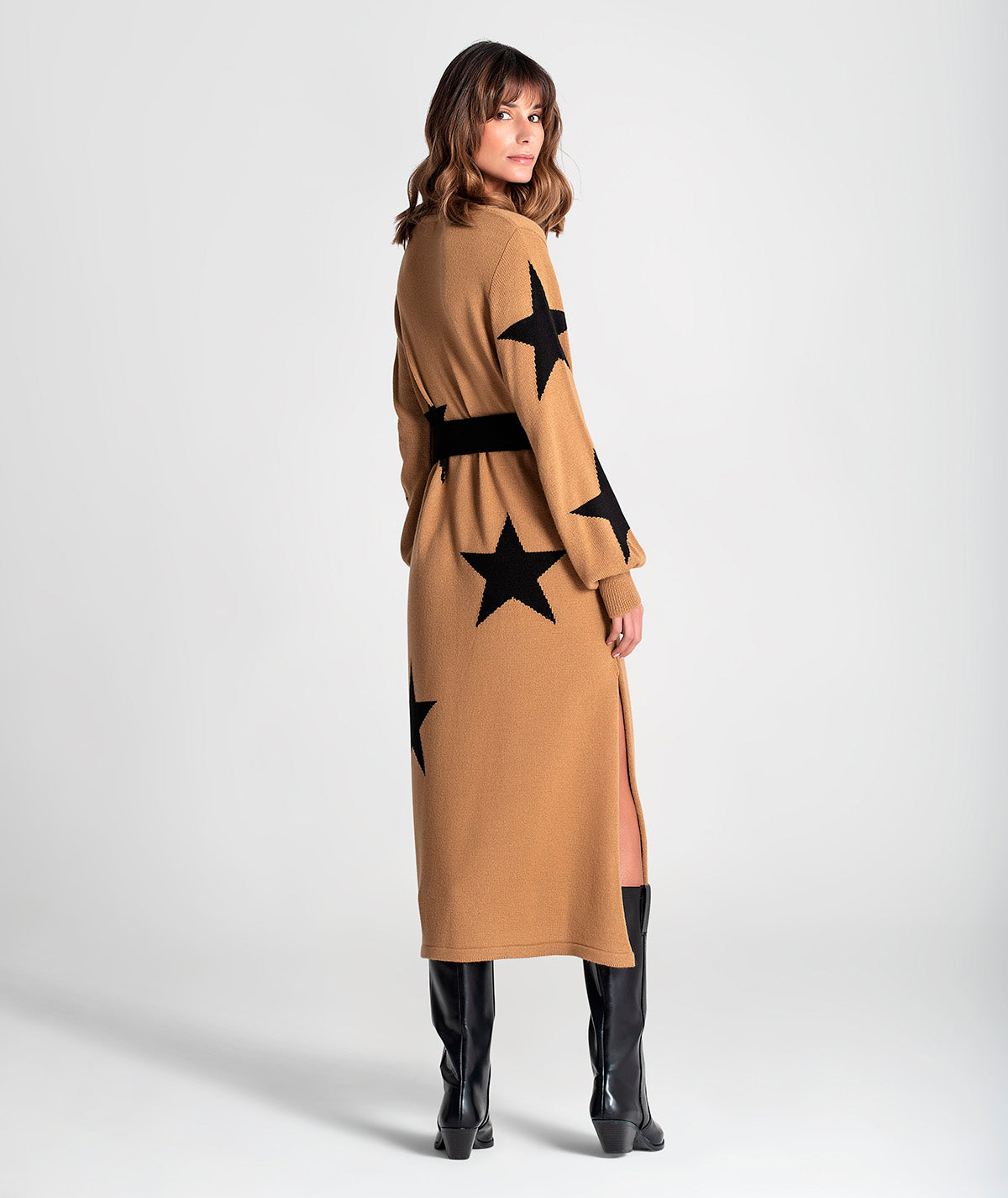 Vestido estrelas com cinto 3178