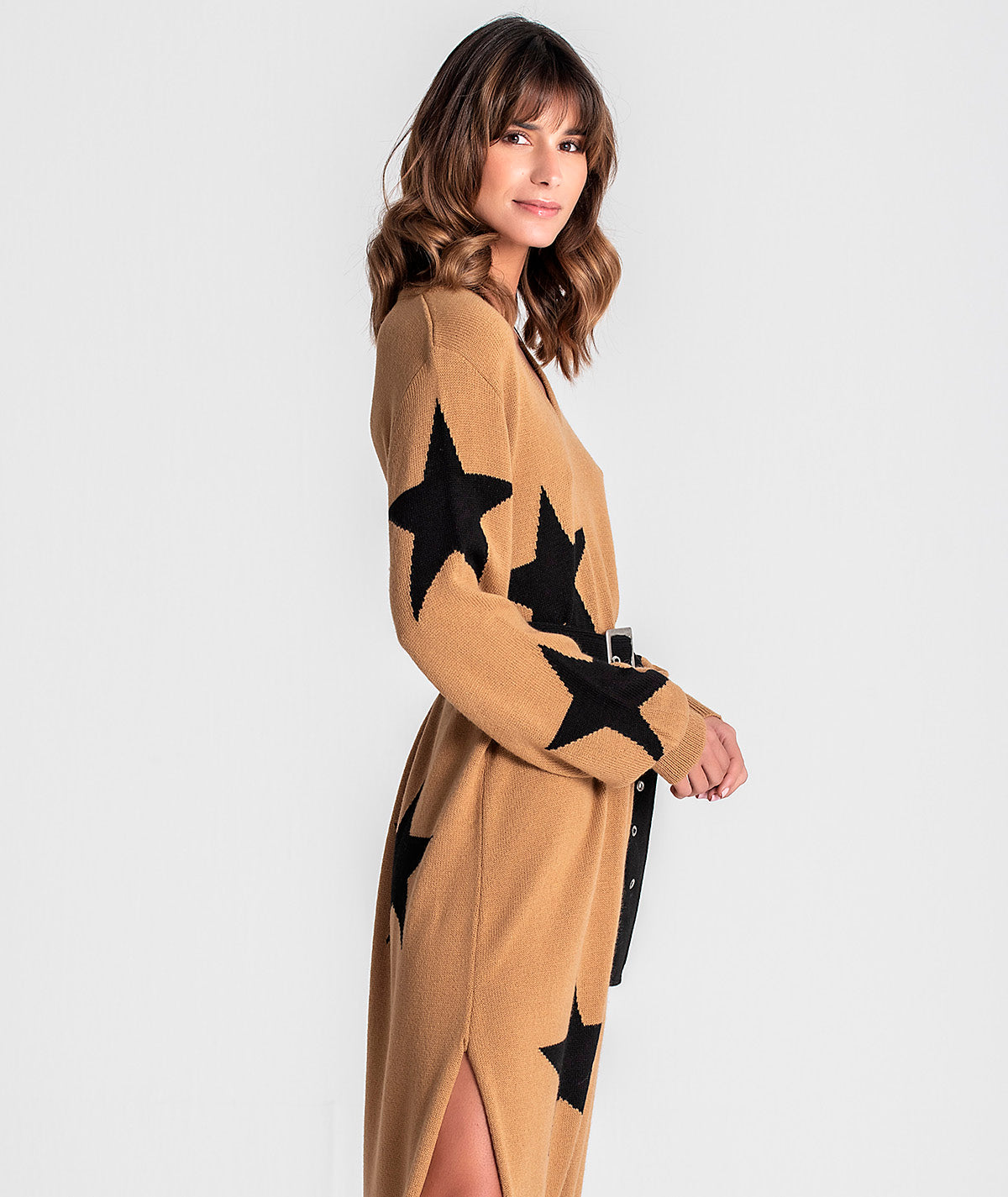 Vestido estrelas com cinto 3178