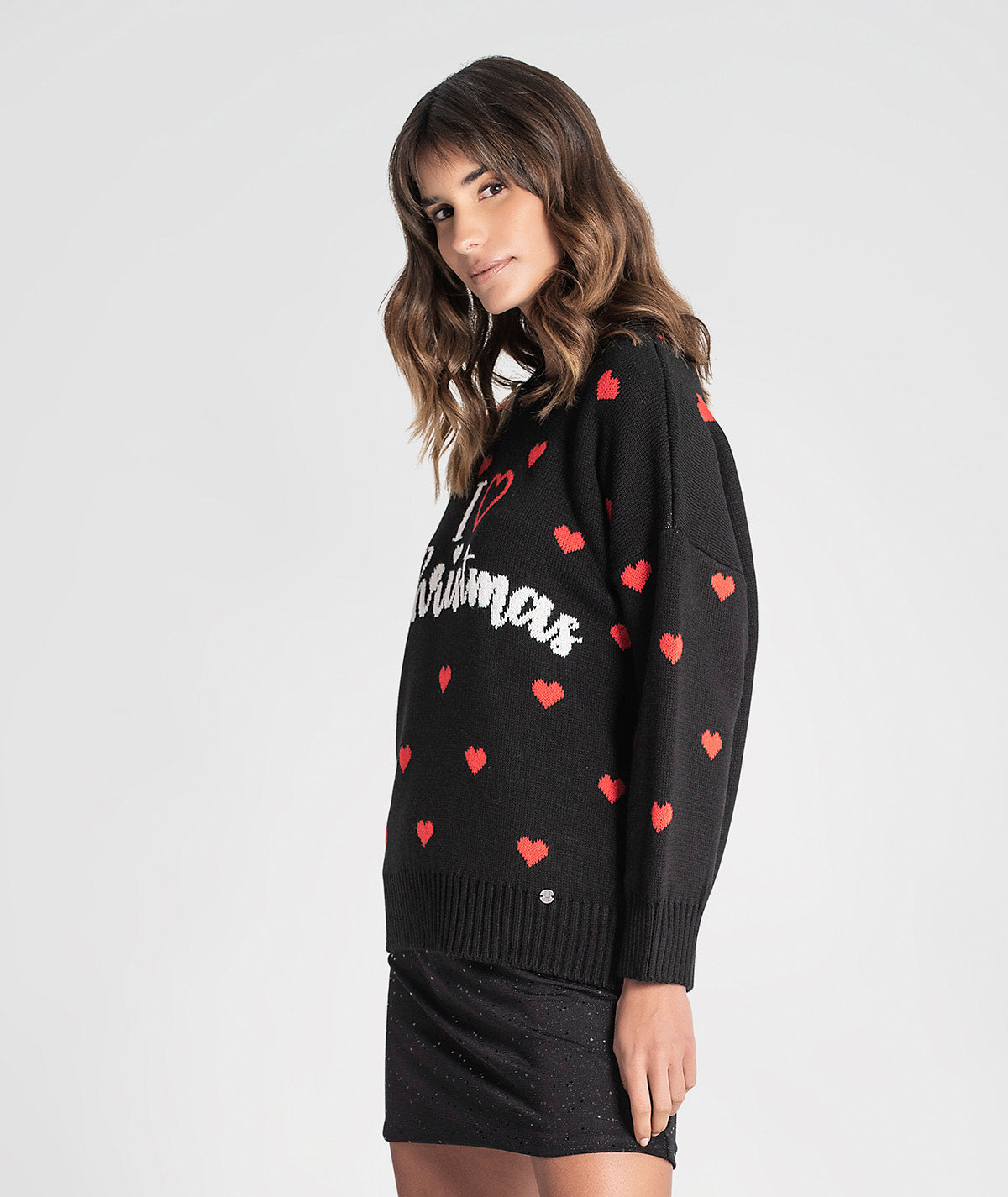 Camisola jacquard i love christmas 3236
