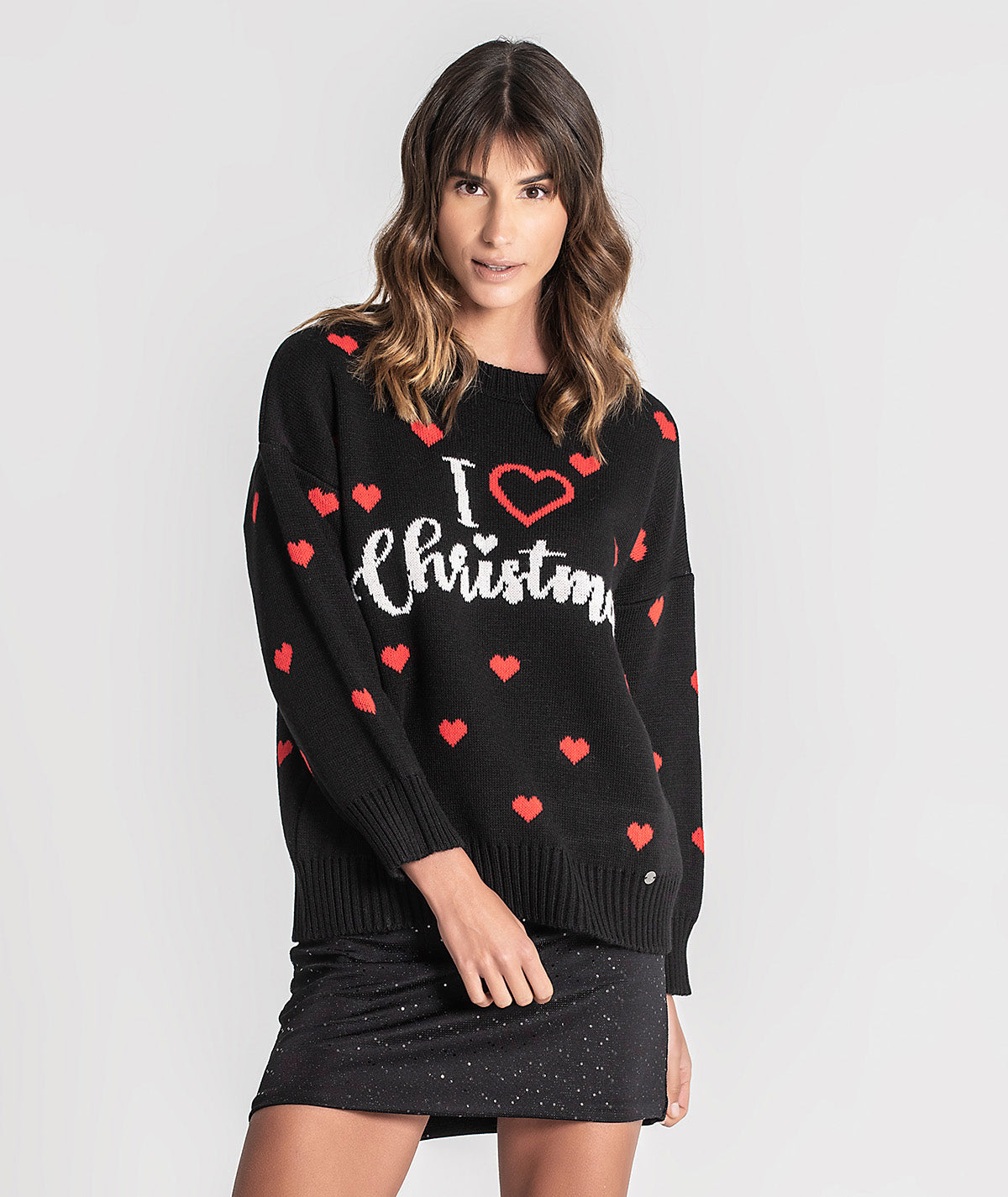 Camisola jacquard i love christmas 3236