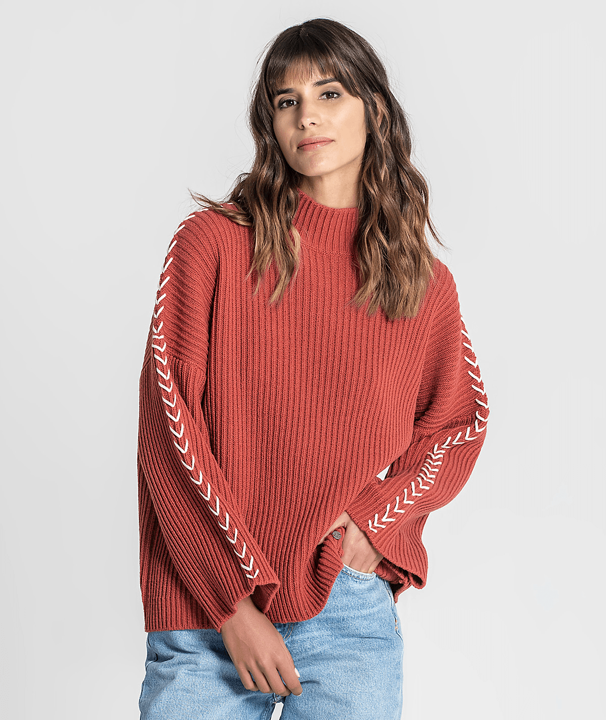 Camisola oversize canelada 3248