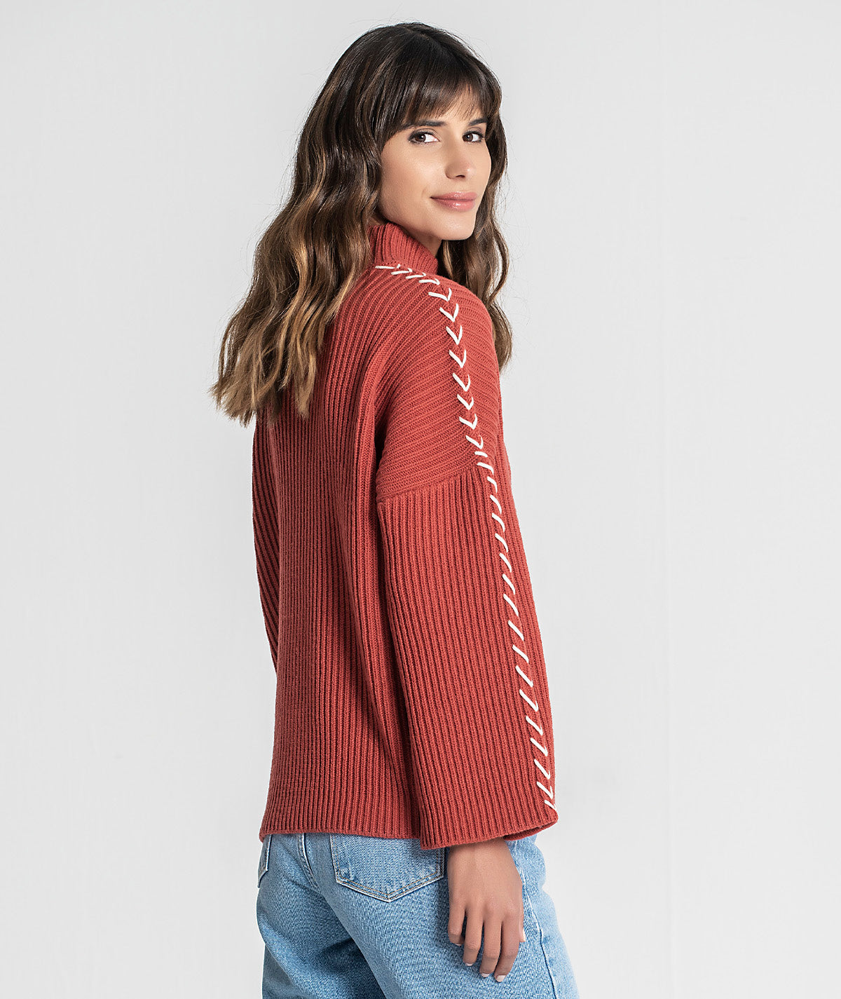 Camisola oversize canelada 3248