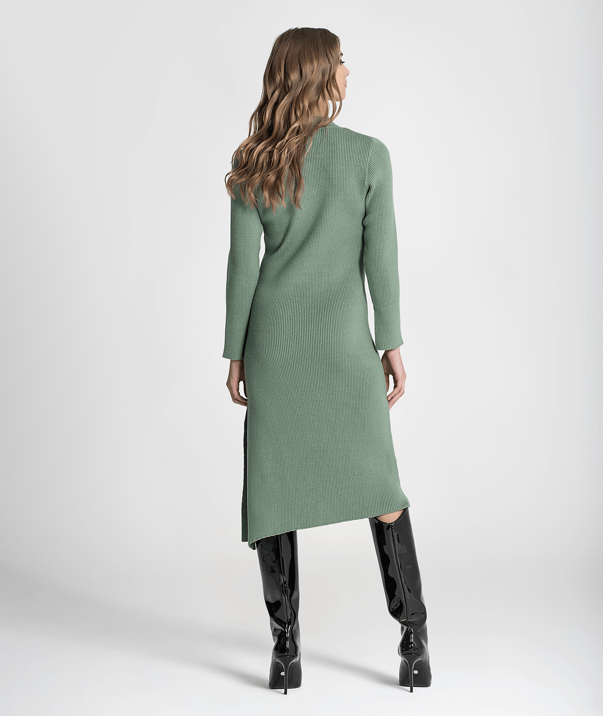 Vestido assimétrico com botões 3265