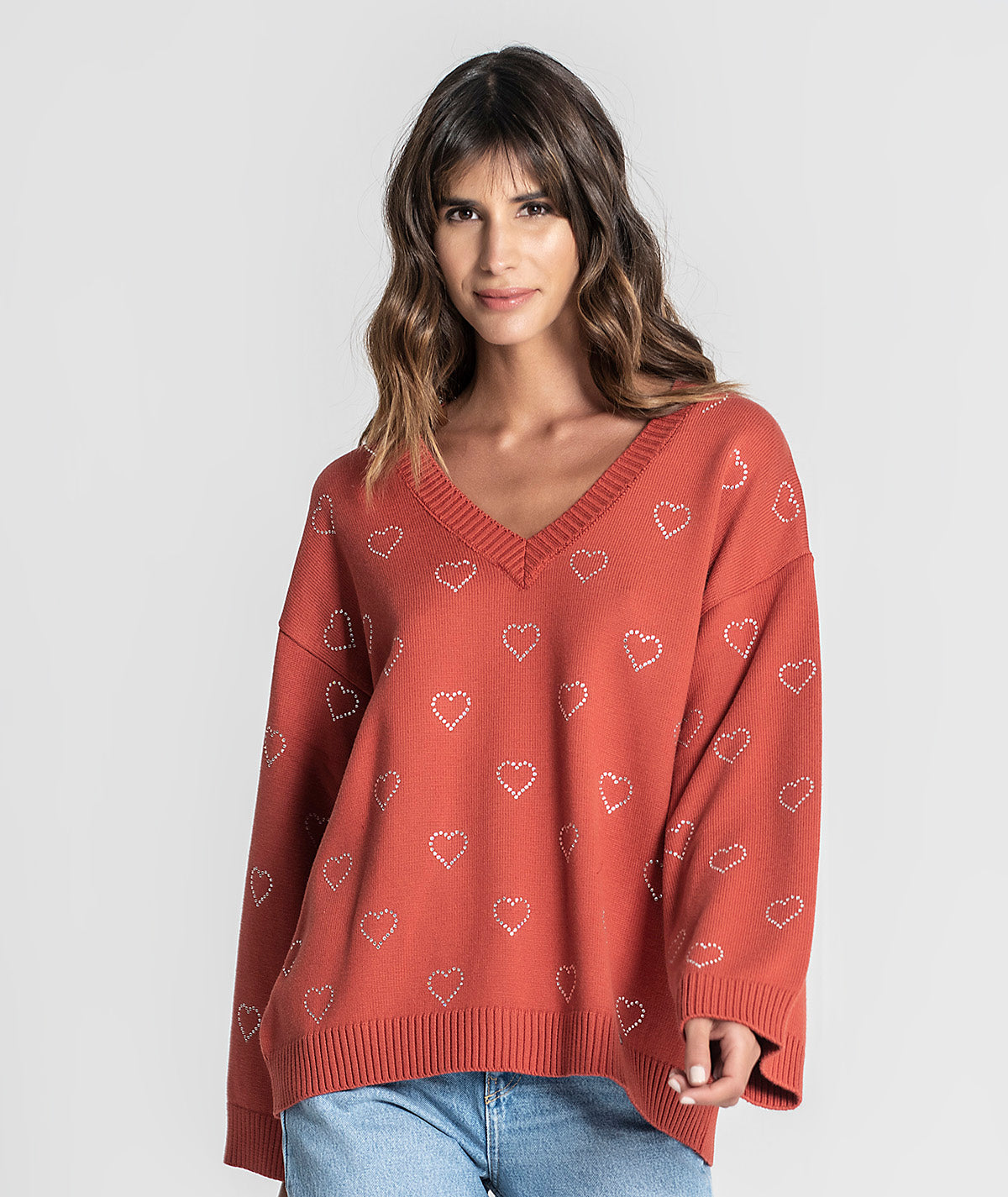Camisola com transferes coração 3267