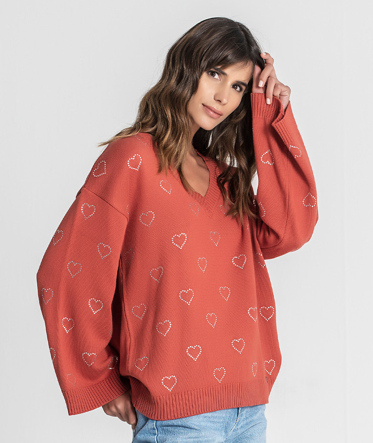 Camisola com transferes coração 3267