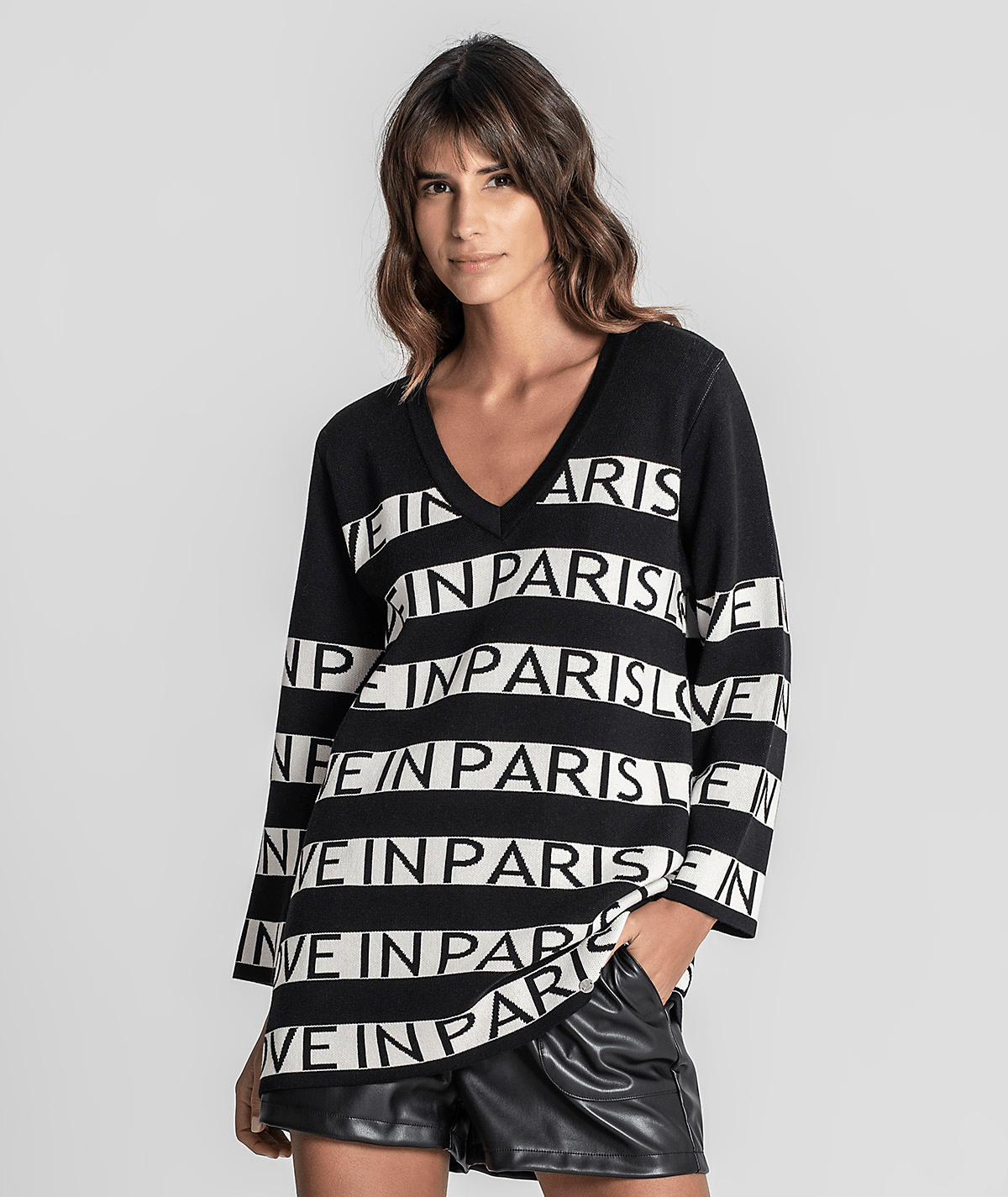Camisola riscas love in paris 3273