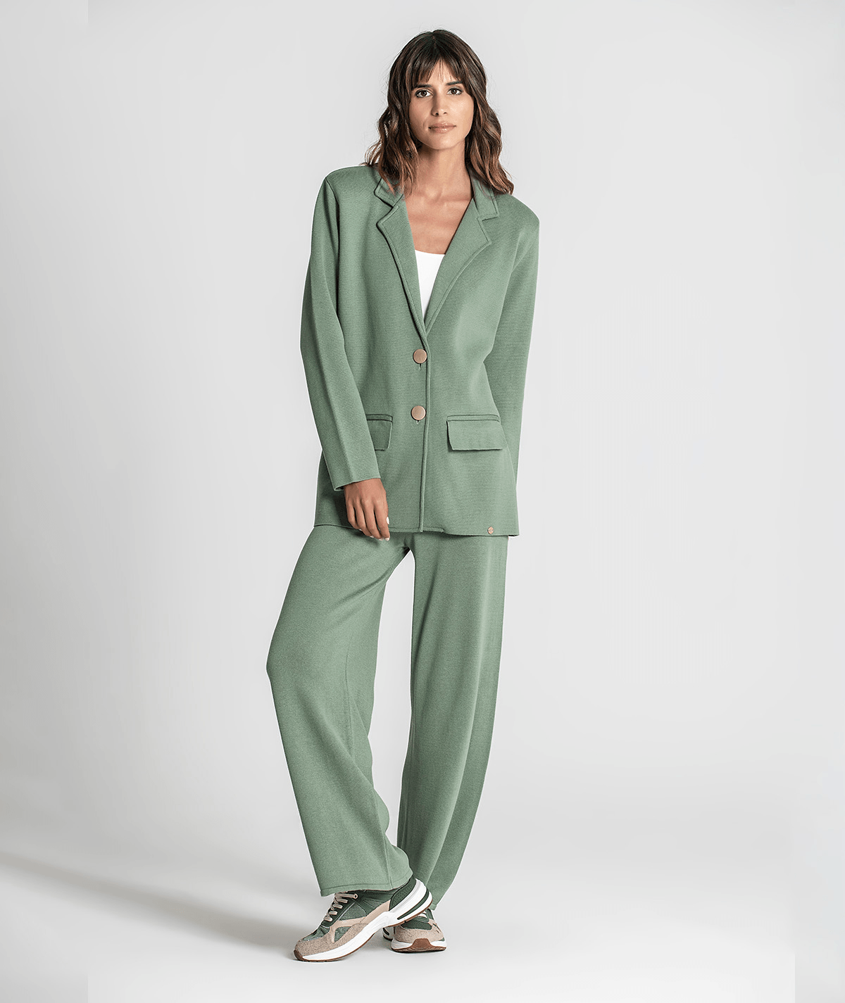 Blazer tricot com botões 3285