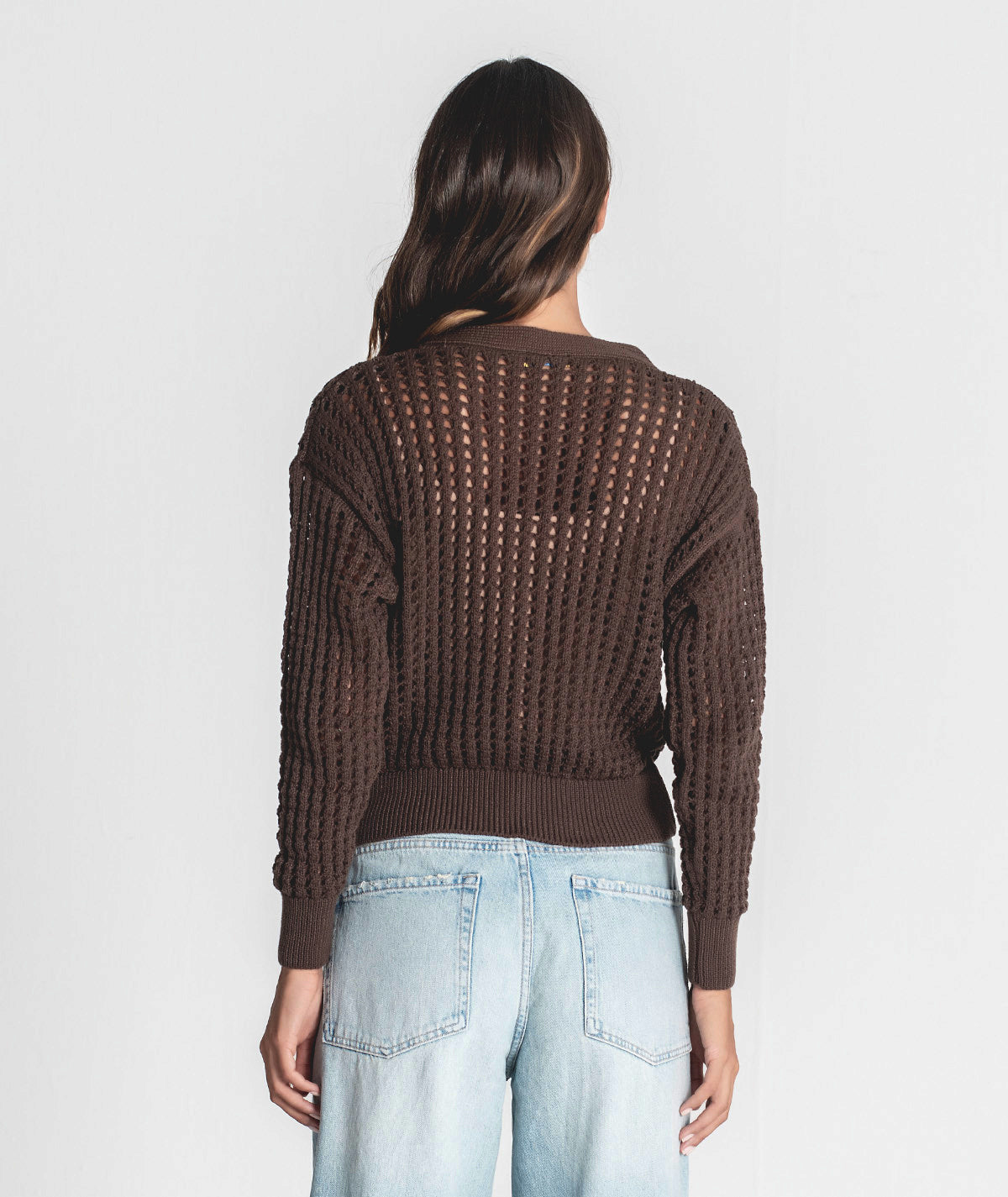 Short perforated jacket with buttons 3289