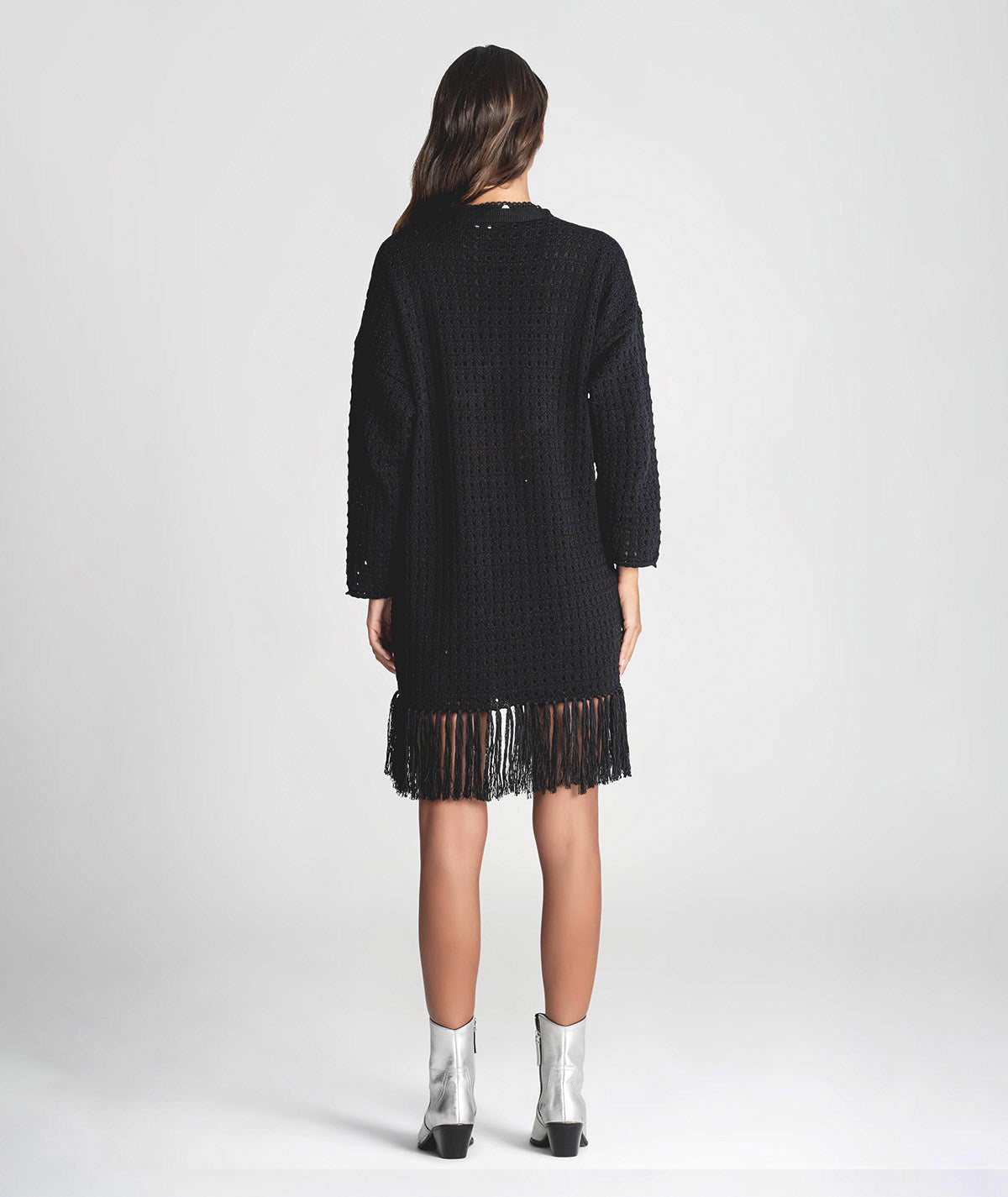 Perforated jacket with fringe 3290