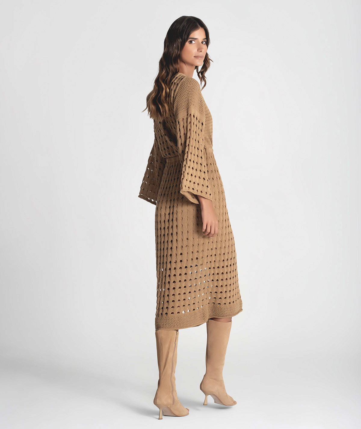 Vestido perfurado com cordão 3291