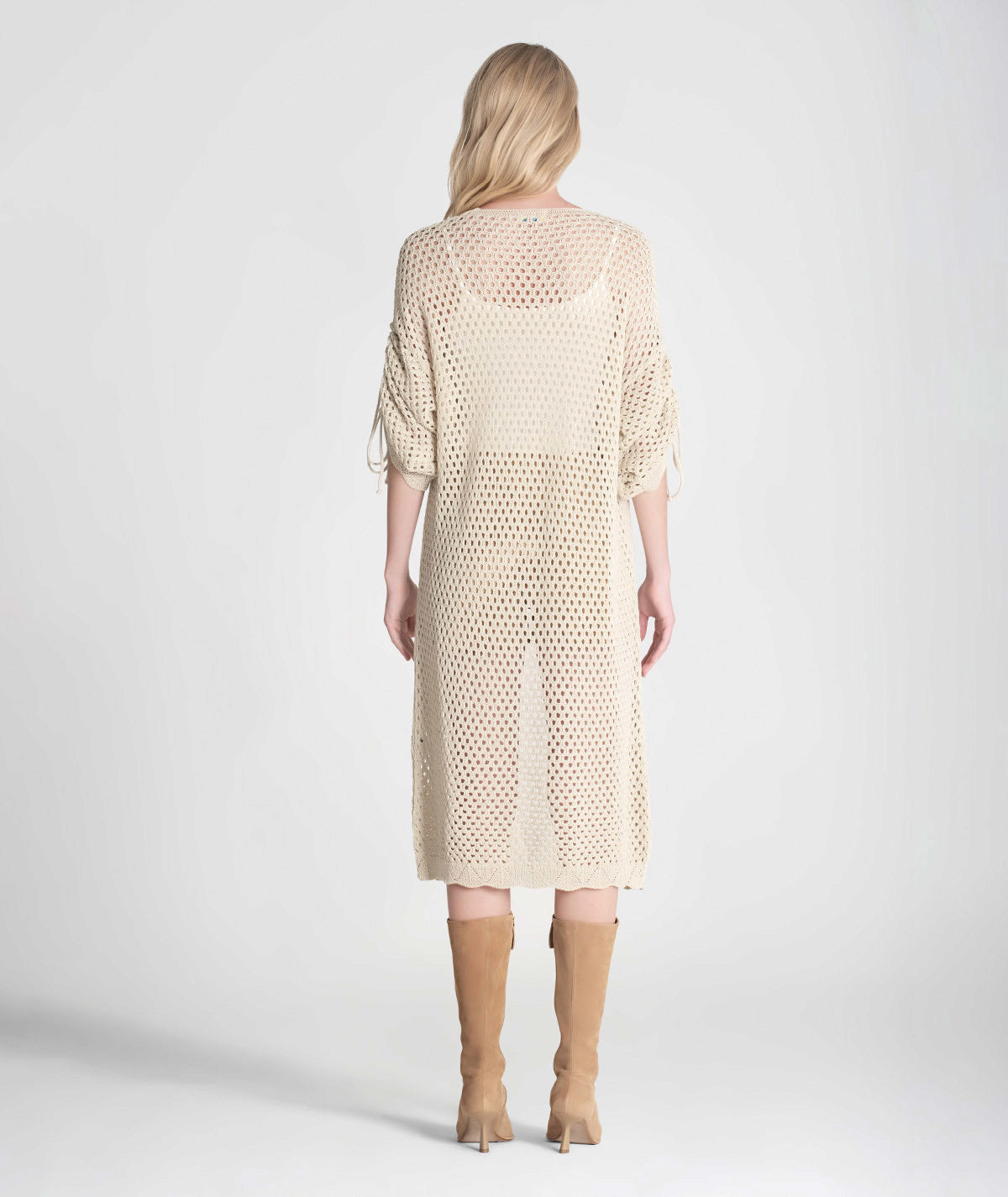 Long perforated coat 3292