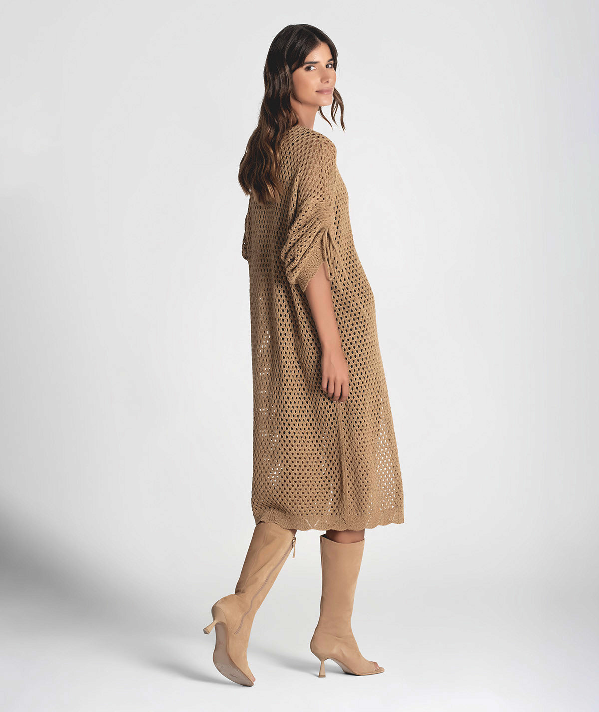 Long perforated coat 3292