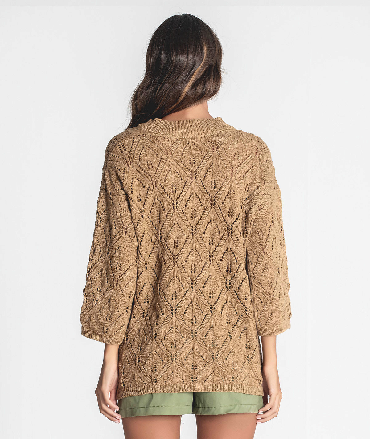 Camisola perfurada com cordão 3295
