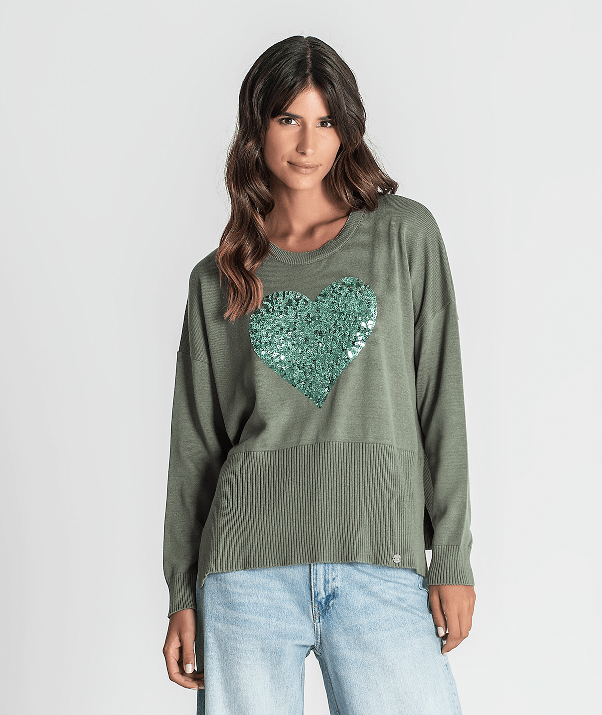 Camisola coração lantejoulas 3328