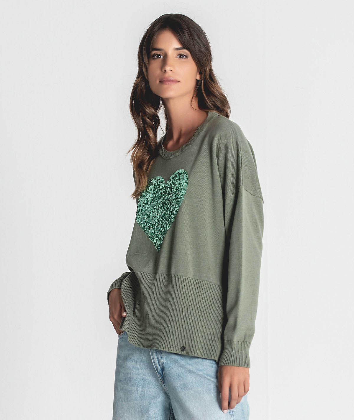 Camisola coração lantejoulas 3328