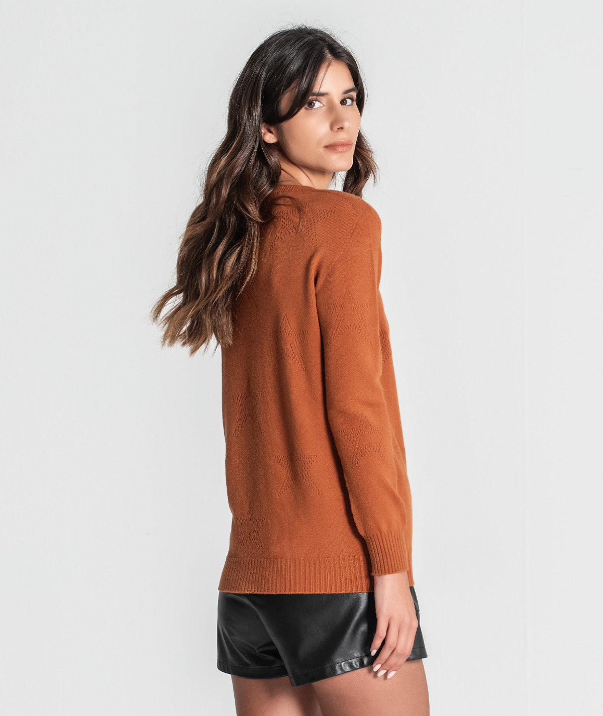 Camisola perfurada estrelas 3344