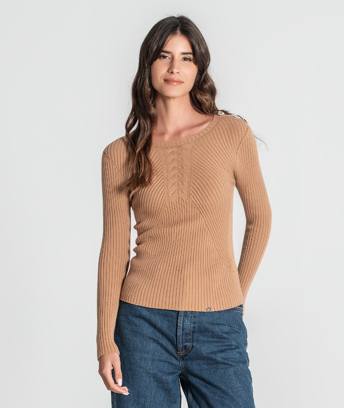 Camisola estruturada com botões 3345