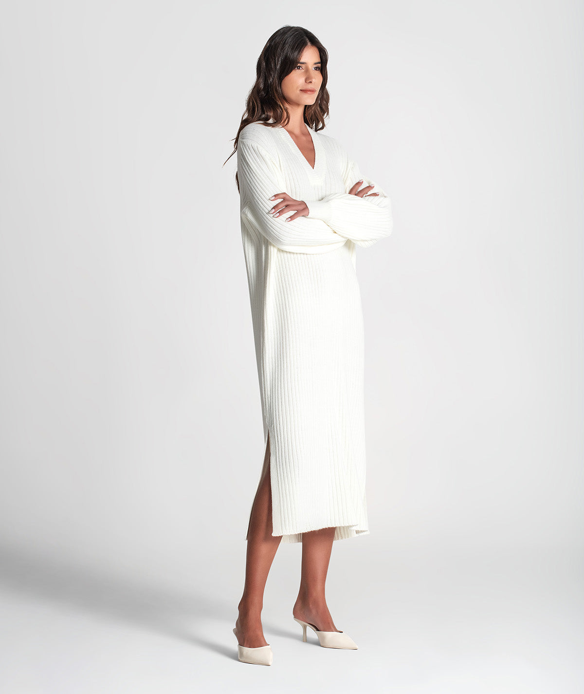 Vestido canelado 3346