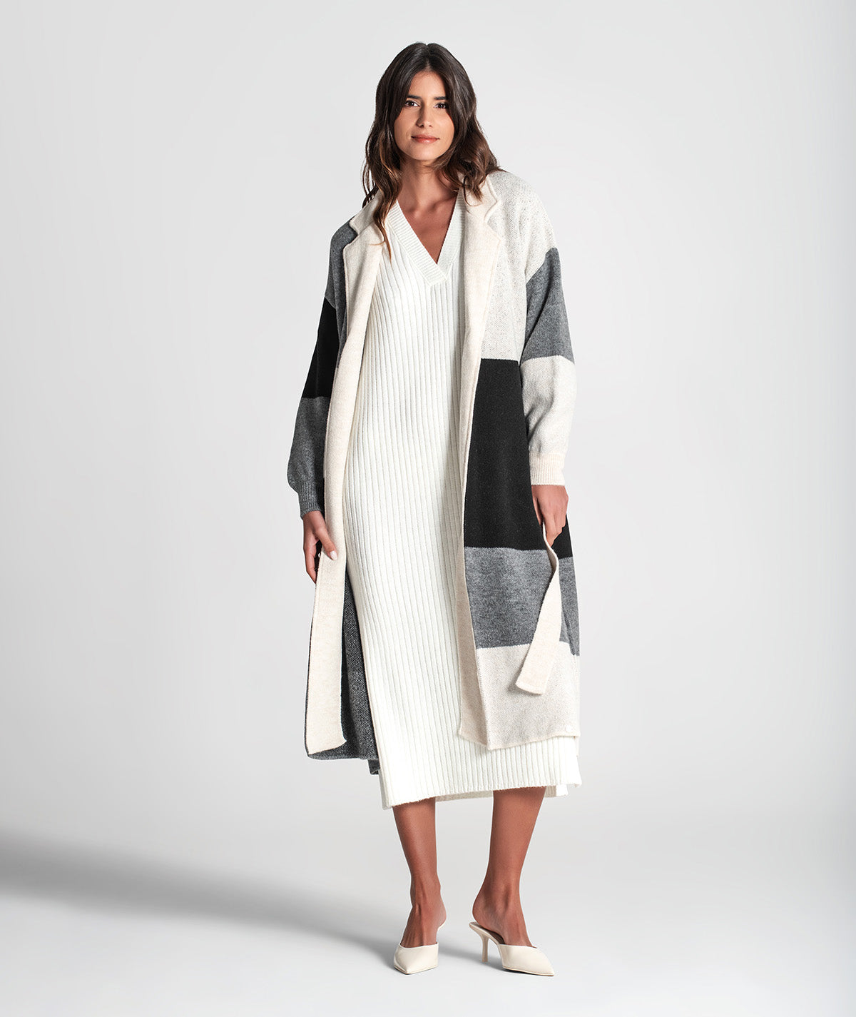 Vestido canelado 3346