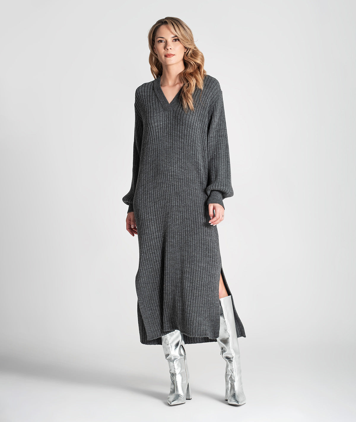 Vestido canelado 3346