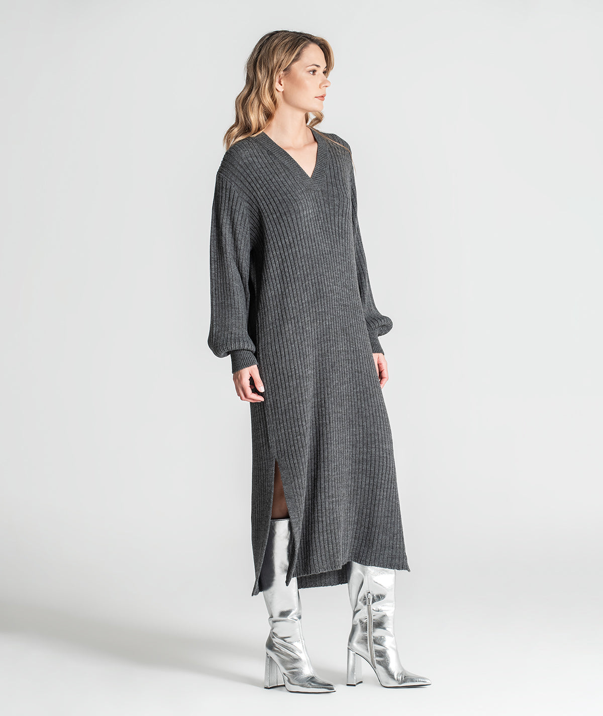 Vestido canelado 3346