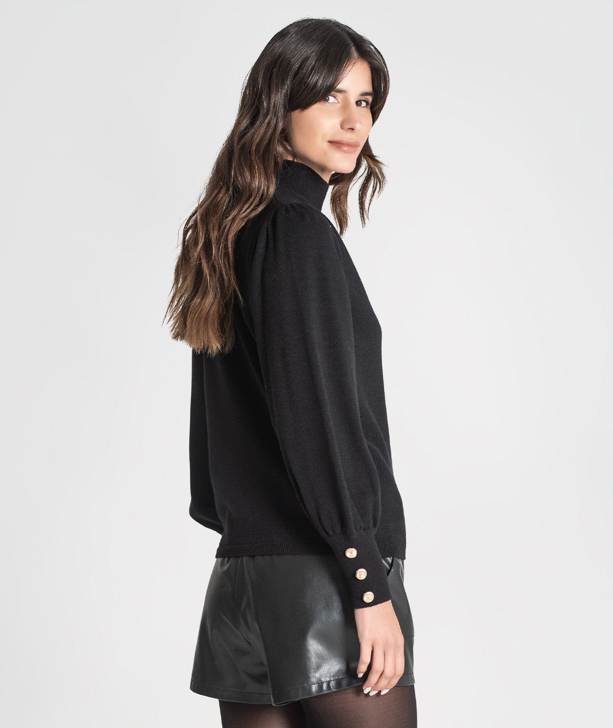 Camisola com botões nos punhos 3348