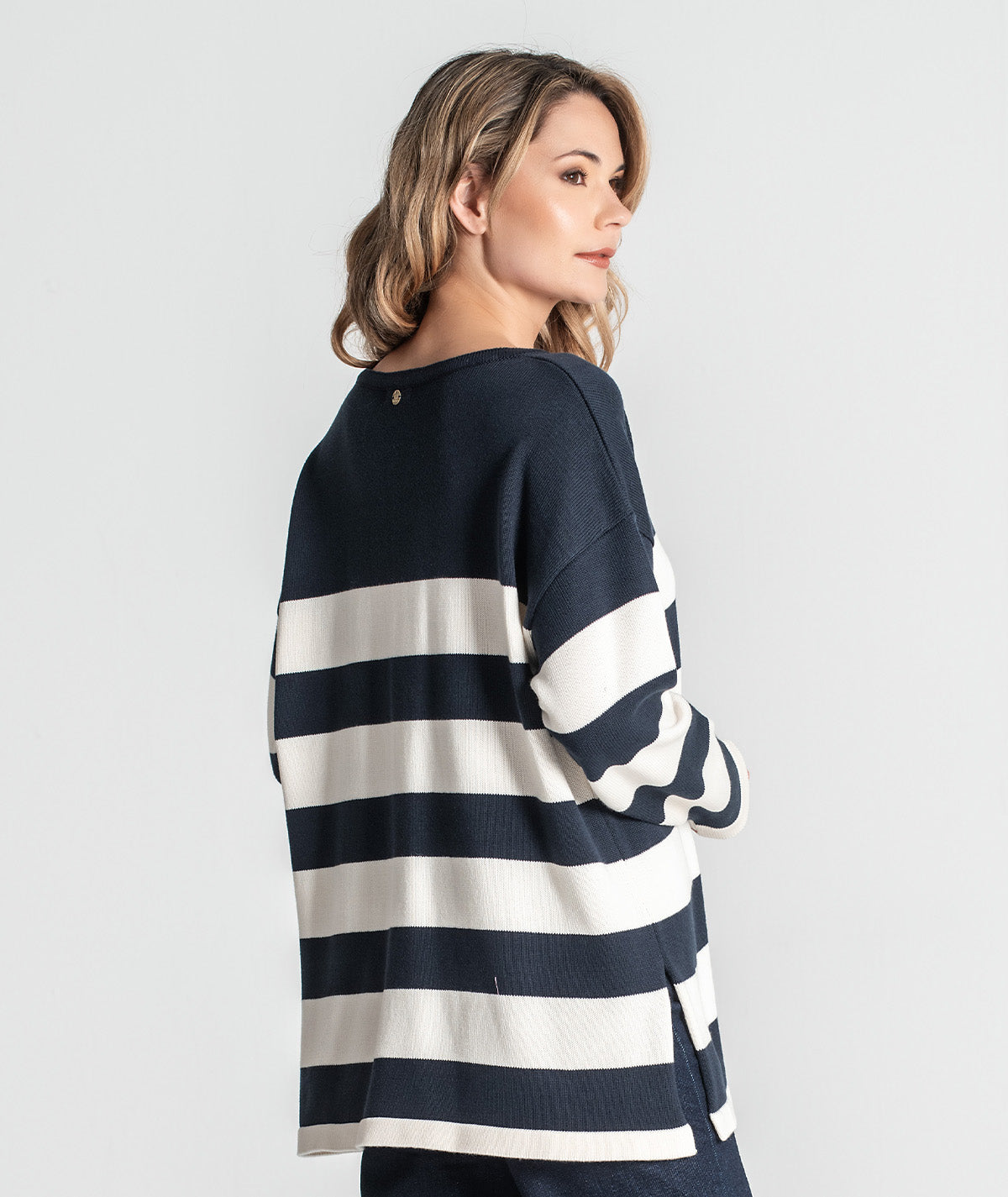 Camisola riscas com bolso 3355