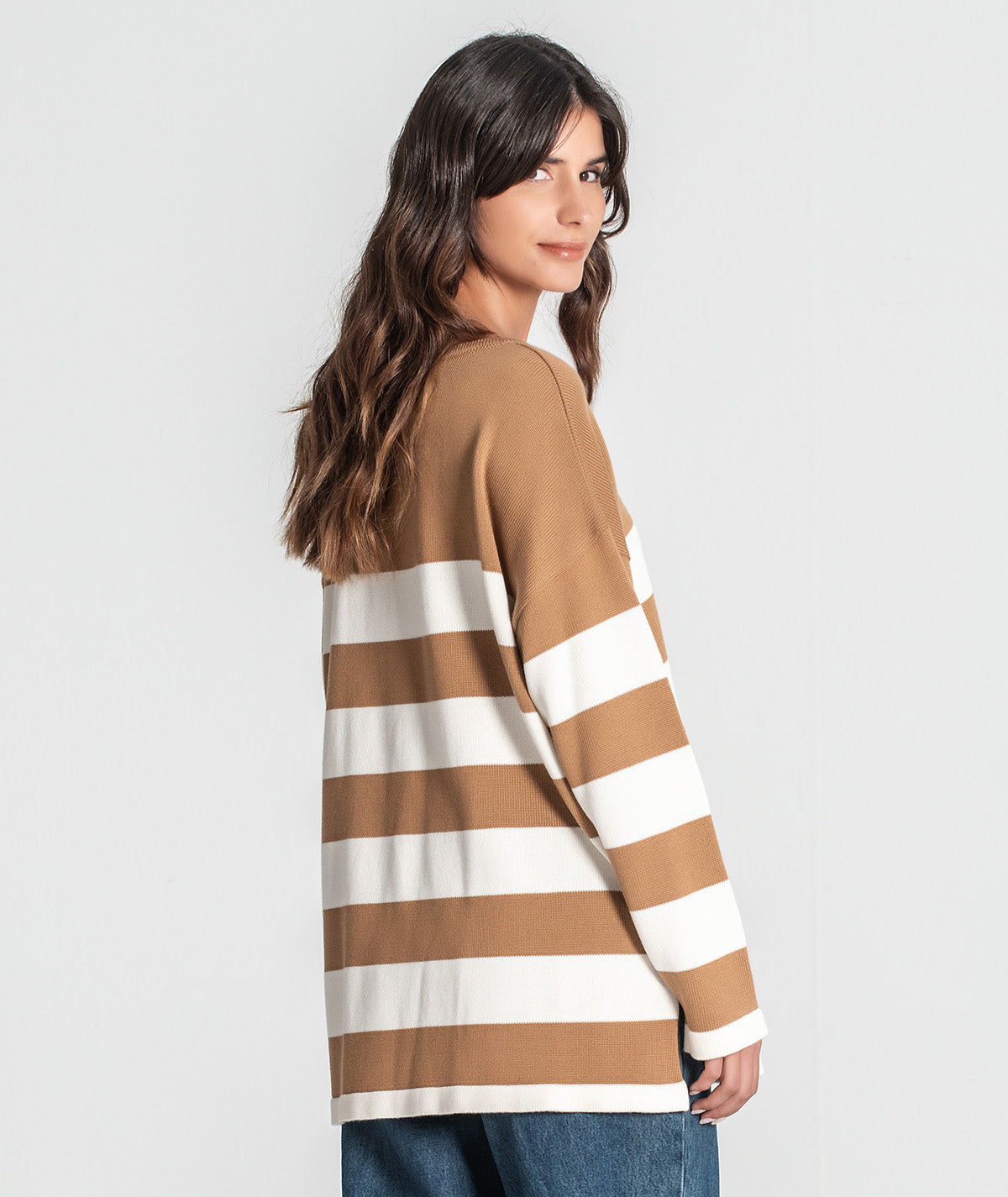 Camisola riscas com bolso 3355