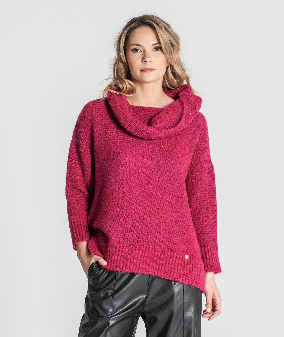Camisola oversize com gola larga 3358