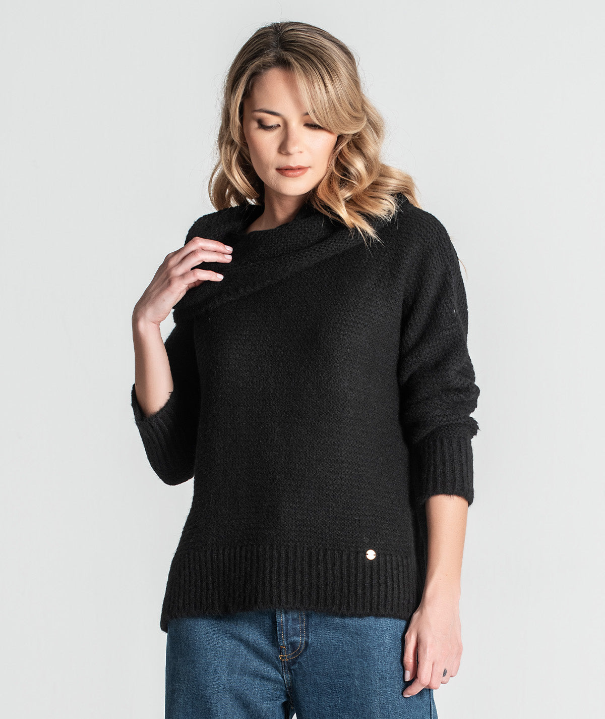 Camisola oversize com gola larga 3358
