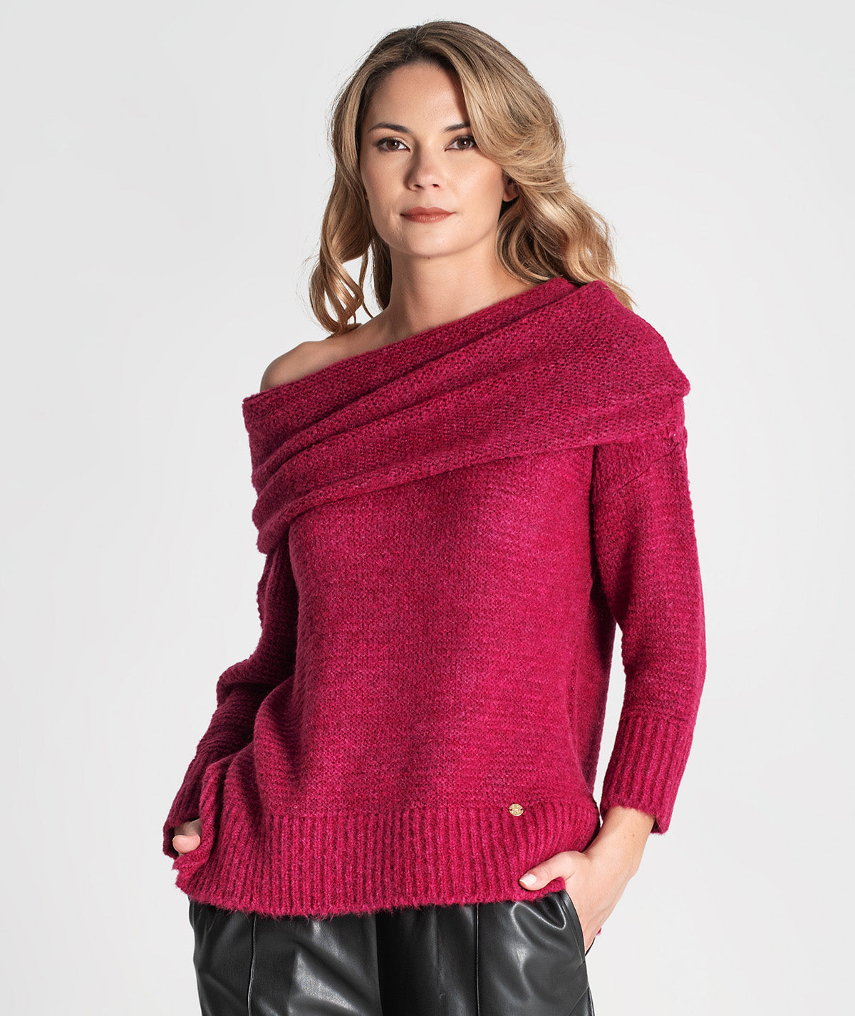 Camisola oversize com gola larga 3358