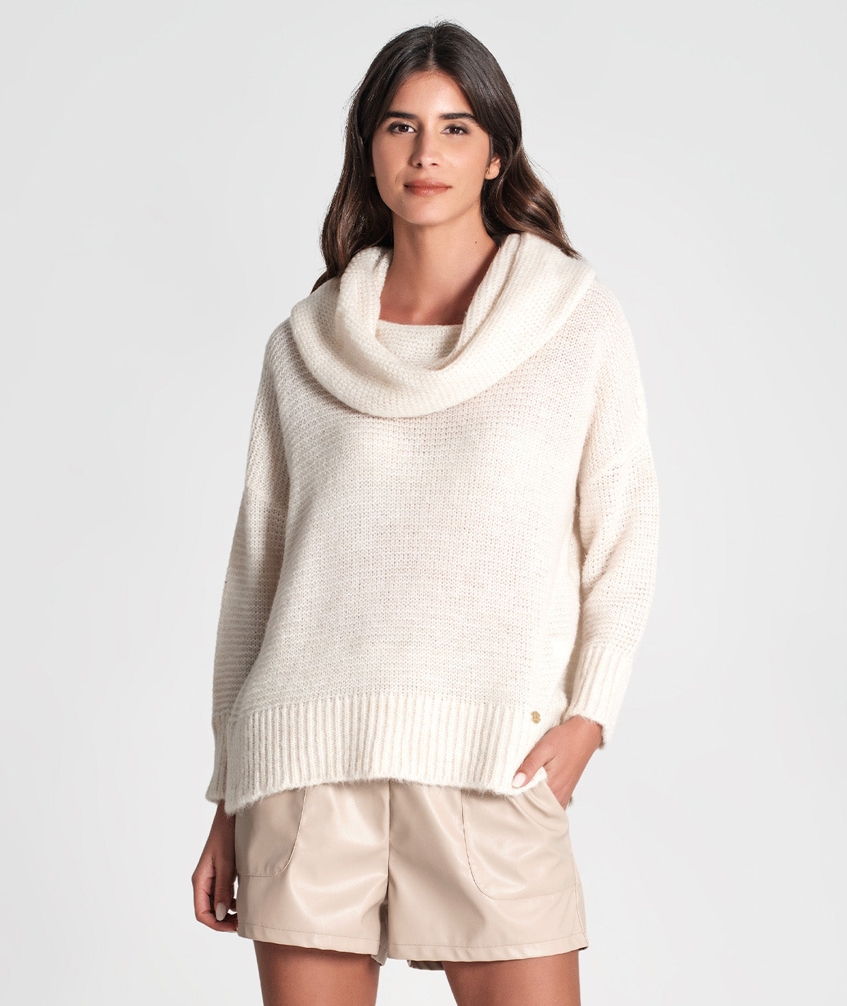 Camisola oversize com gola larga 3358