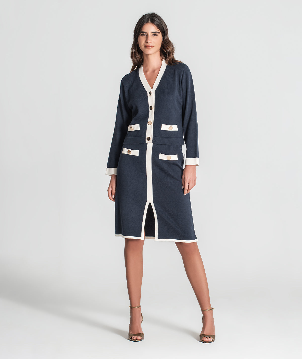 Casaco curto com contraste 3360