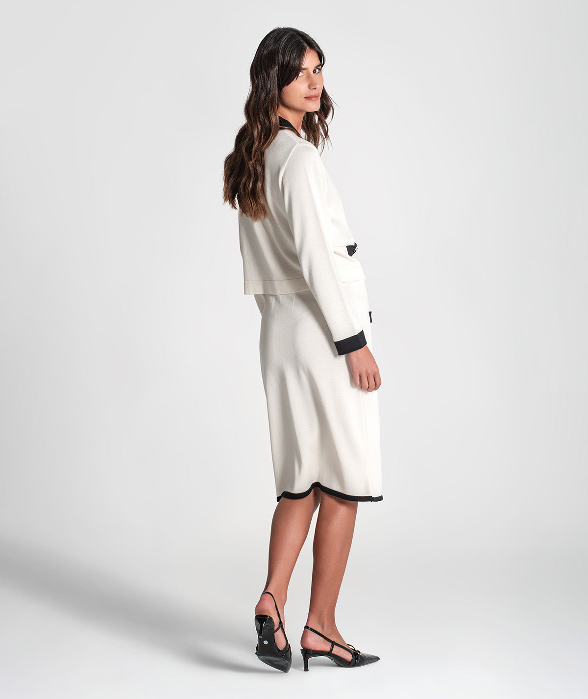 Casaco curto com contraste 3360