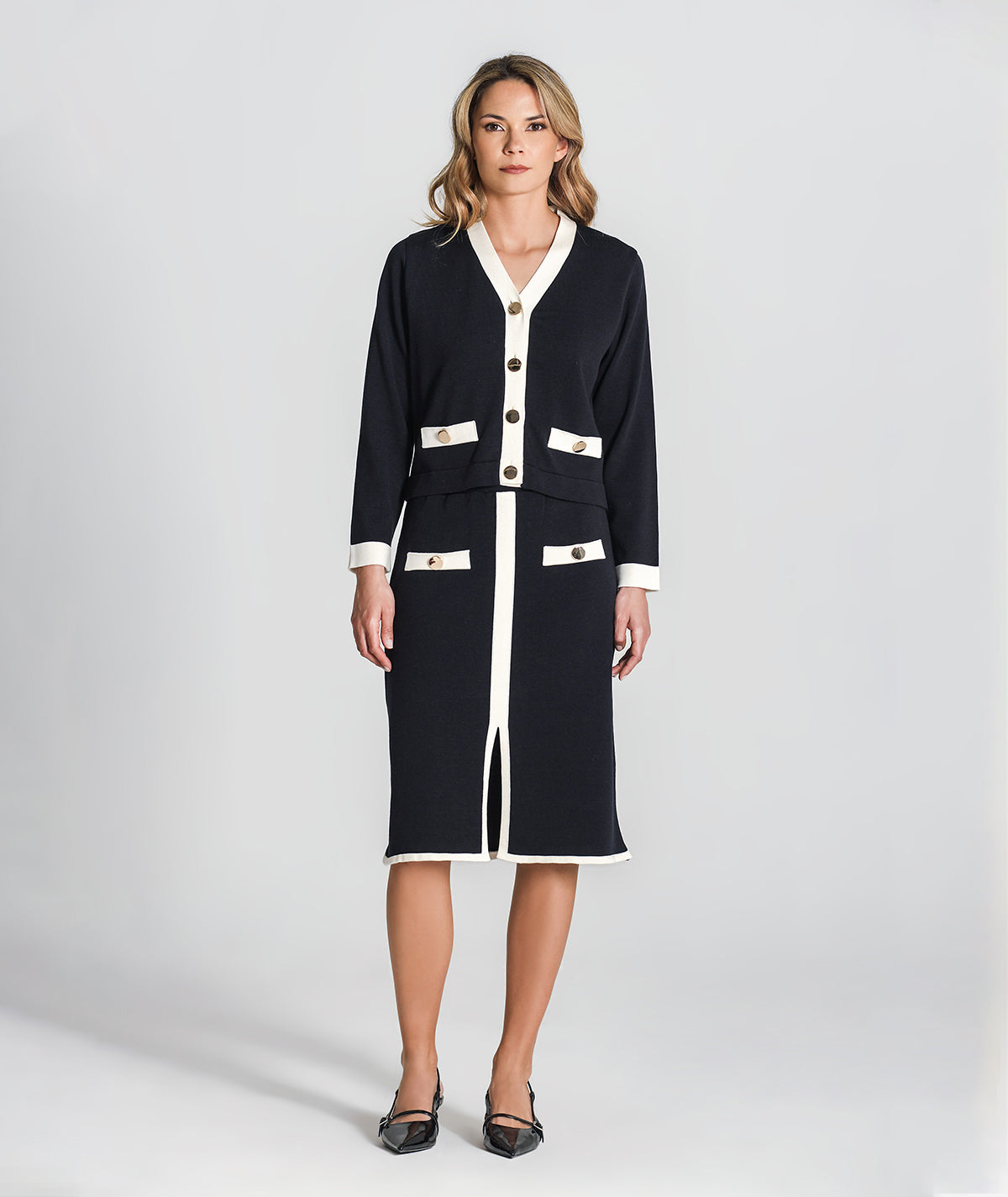 Casaco curto com contraste 3360