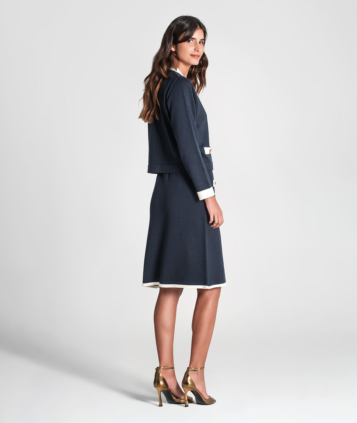 Casaco curto com contraste 3360