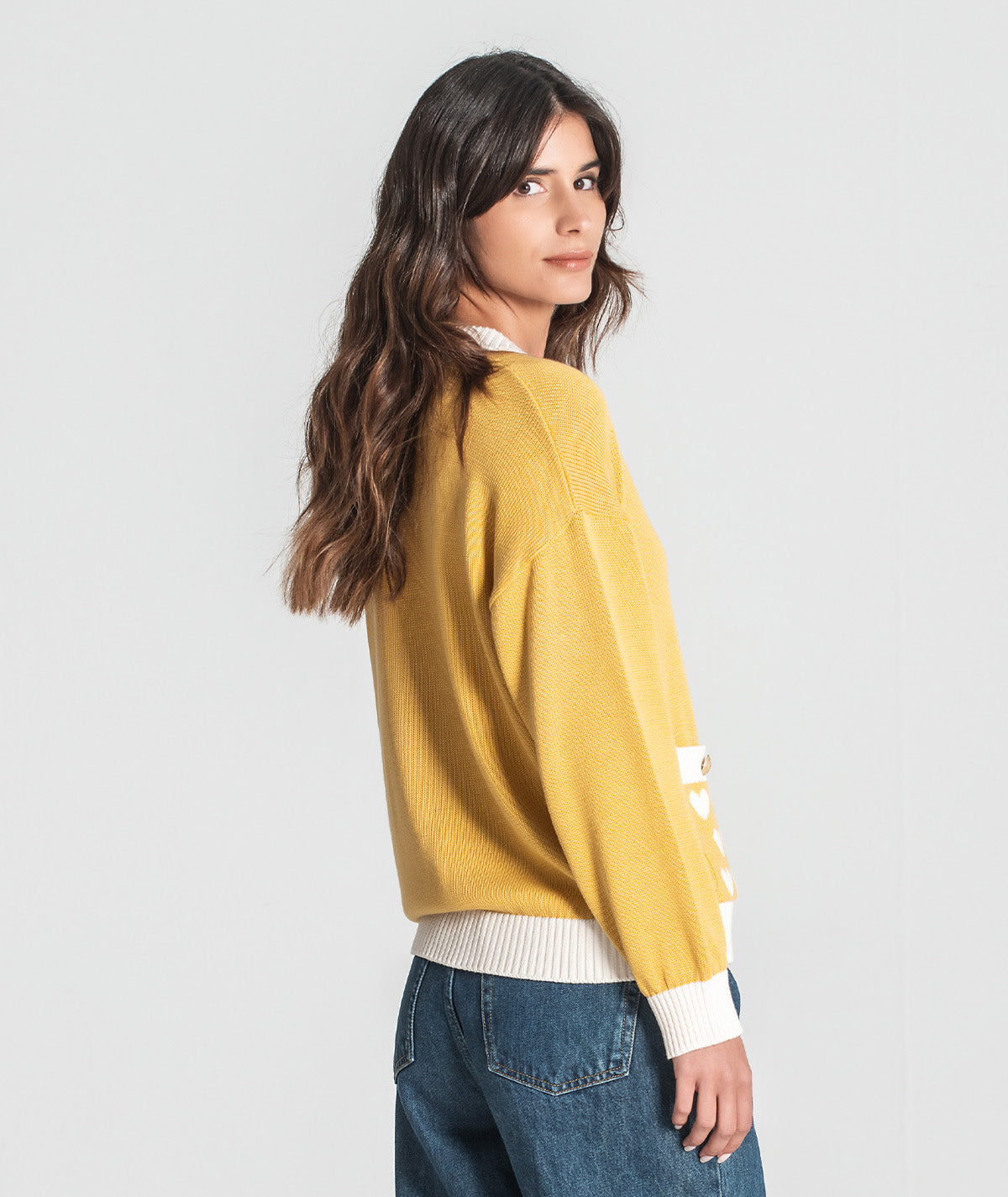 Camisola corações nos bolsos 3364