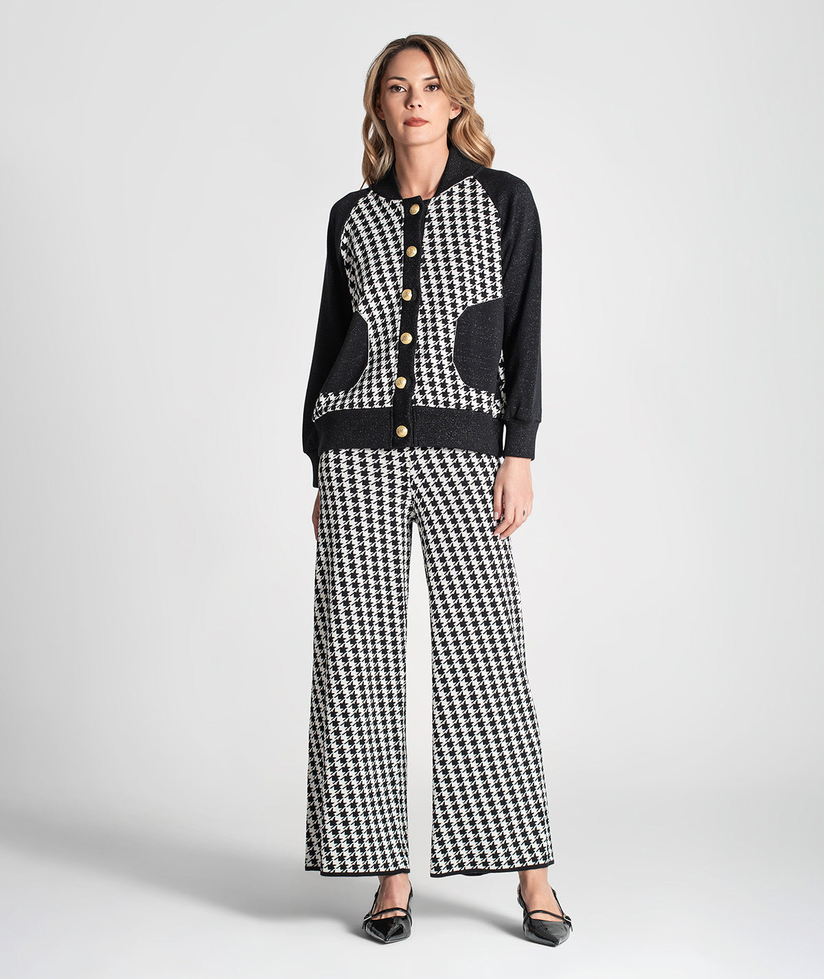 Casaco bomber pied-de-poule 3365