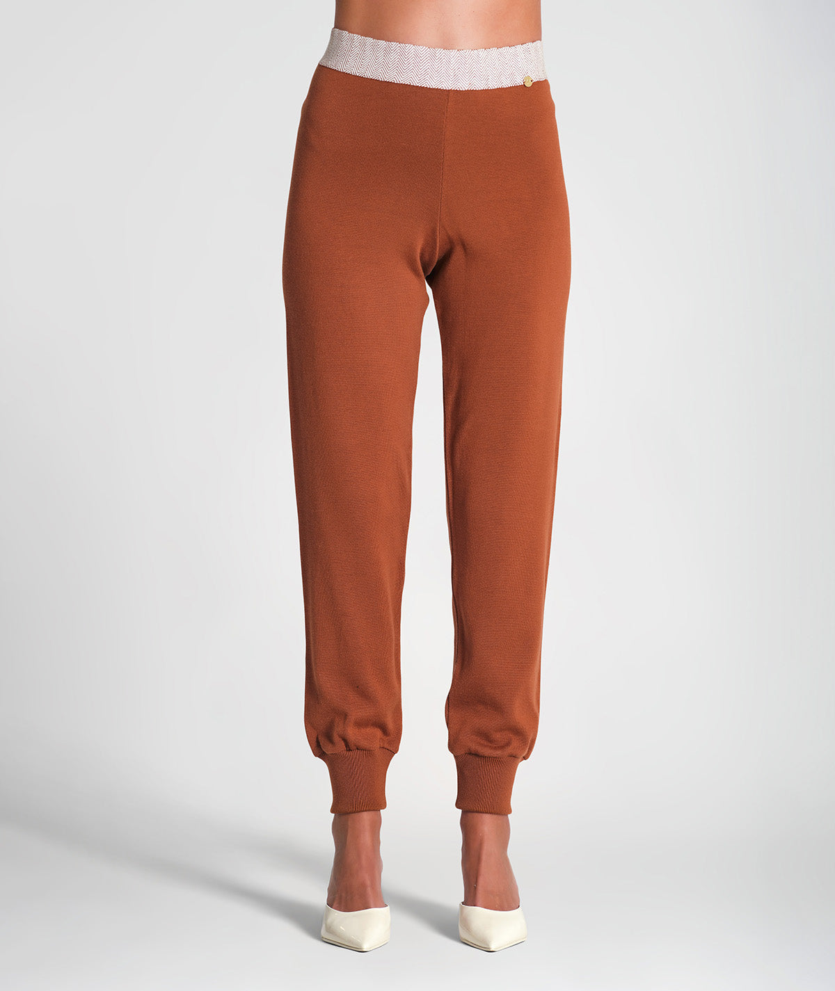 Calças com jacquard 3370