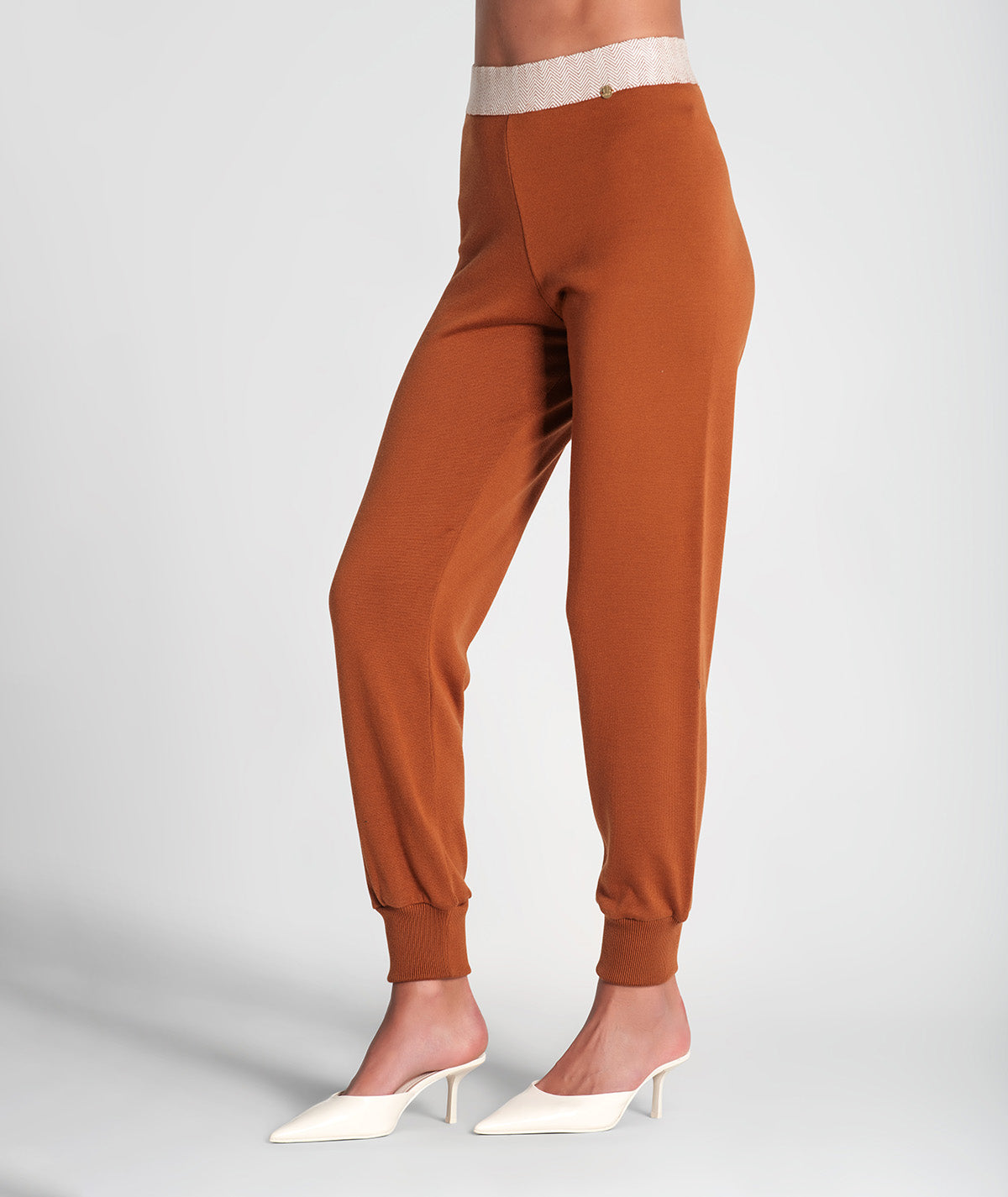 Calças com jacquard 3370