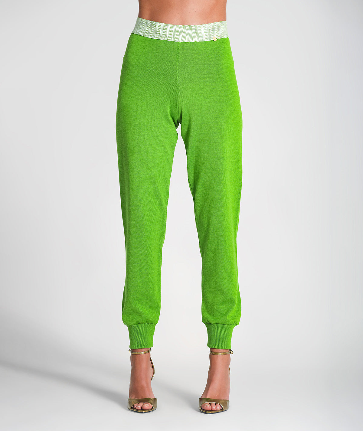 Calças com jacquard 3370