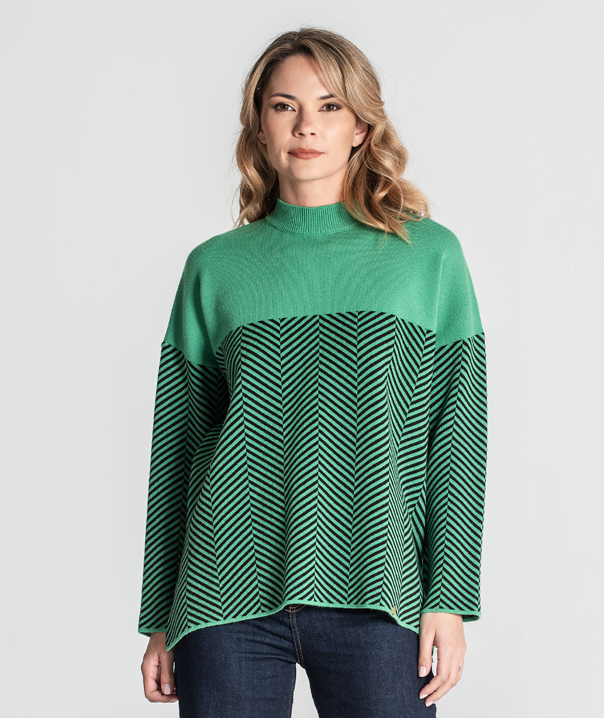 Camisola com jacquard espinha 3371